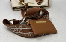 Load image into Gallery viewer, Steve Madden Womens Beige Brown Leather Zipper Inner Pockets Crossbody Bag