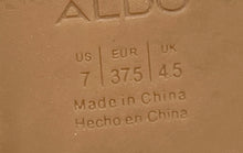 Load image into Gallery viewer, Aldo Womens Qilinna Gold Pink Open Toe Flat Ankle Strap Sandals Size 7