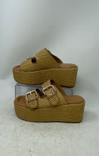 Load image into Gallery viewer, Marc Fisher Womens Poppy Brown Open Toe Slip-On Platform Slide Sandals Size 7M