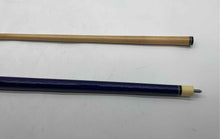 Load image into Gallery viewer, The Miz Collection Black Brown Billiard Cue Blue Two Piece Pool Stick