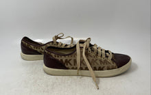 Load image into Gallery viewer, Michael Kors Womens City Brown Monogram Leather Cap Toe Sneakers Shoes Size 10M