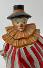 Load image into Gallery viewer, Vintage Porcelain Ruffle Collar Striped Costume Clown Mini Statue Figurine