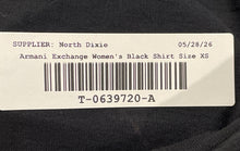 Load image into Gallery viewer, Armani Exchange Womens Black Printed Short Sleeve V-Neck T-Shirt Size XS