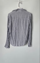 Load image into Gallery viewer, Abercrombie & Fitch Womens Gray White Striped Long Sleeve Button-Up Shirt Size S