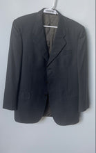 Load image into Gallery viewer, Antonio Baldan Mens Gray Pinstripe Single-Breasted Three-Button Blazer Size 48