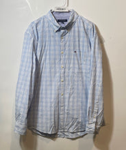 Load image into Gallery viewer, Tommy Hilfiger Mens Blue Collared Long Sleeve Button-Up Shirt Size XL