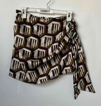 Load image into Gallery viewer, Vicolo Womens Brown Green Short Wrap Skirt Size Medium
