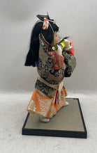 Load image into Gallery viewer, Black Hair Decorative Asian Japanese Warrior Doll Collection In Kimono Outfit
