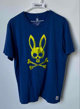 Load image into Gallery viewer, Psycho Bunny Mens Blue Short Sleeve Crew Neck Pullover T-Shirt Size 5