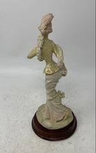 Load image into Gallery viewer, 1984 A Belcari Lady On A Wooden Base Tabletop Decorative Figurine Collectible