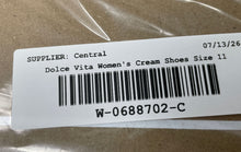 Load image into Gallery viewer, Dolce Vita Womens Cream Leather Slip-On Wedge Heel Loafer Shoes Size 11