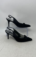 Load image into Gallery viewer, Stuart Weitzman Womens Sofia 50 Black Leather Slingback Heels Size 8 M