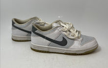 Load image into Gallery viewer, Nike Kids Dunk Low GS Reflective Swoosh White Gray Sneaker Shoes Size 5.5Y