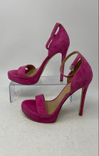 Load image into Gallery viewer, Michael Kors Womens Jordyn Pink Suede Ankle Strap Platform Sandals Size 7M