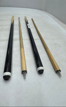 Load image into Gallery viewer, Hardwood Black Beige Wooden Cue Pool Stick House Billiards Lot Of 2-Piece