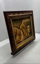 Load image into Gallery viewer, Egyptian Times Galloping Horse Art Framed Wall Decor Oil Painting On Canvas