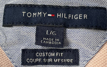 Load image into Gallery viewer, Tommy Hilfiger Mens Pink Short Sleeve Button Front Collared Polo Shirt Size L