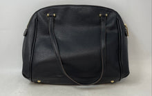 Load image into Gallery viewer, Anne Klein Womens Black Leather Charm Double Strap Bottom Studs Satchel Handbag