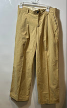 Load image into Gallery viewer, Zara Womens Khaki Pleated Front Slash Pocket Wide-Leg Dress Pants Size Small