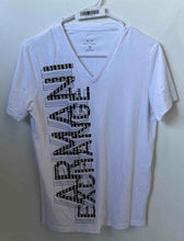 Load image into Gallery viewer, Armani Exchange Mens White Slim Short Sleeve Crew Neck Graphic T-Shirt Size XS