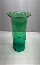 Load image into Gallery viewer, Green Glass Collectible Home Decorative Cylindrical Wide-Flared Top Big Vase