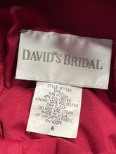 Load image into Gallery viewer, David's Bridal Womens Red Sleeveless Bridesmaid Ball Gown Dress Size 6