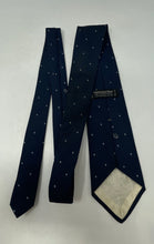 Load image into Gallery viewer, Christian Dior Mens Blue Printed Keeper Loop Adjustable Pointed Tie