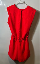 Load image into Gallery viewer, Amanda Uprichard Womens Red Sleeveless Back Zip One-Piece Romper Size M
