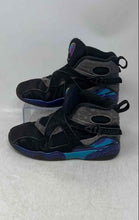 Load image into Gallery viewer, Nike Kids Air Jordan 8 Retro Black Purple Blue Lace-Up Sneakers Shoes Size 3Y