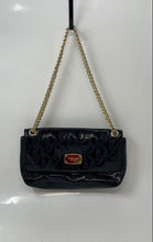 Load image into Gallery viewer, Michael Kors Womens Black Signature Print Chain Strap Convertible Crossbody Bag