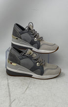 Load image into Gallery viewer, Michael Kors Womens Liv Gray Round Toe Lace-Up Sneaker Shoes Size 7.5M