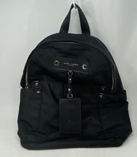Load image into Gallery viewer, Authentic Marc Jacobs Womens Black Adjustable Strap Zip-Around Backpack Stained