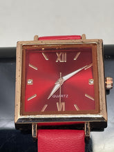 Load image into Gallery viewer, Women's Rose Gold Watch With Red Dial Analog Dress Style (NCL0