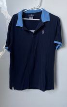 Load image into Gallery viewer, Psycho Bunny Mens Blue Print Short Sleeve Collared Button Front Polo Shirt Sz 6