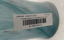 Load image into Gallery viewer, Vintage Murano Style Blue White Copper Aventurine Flecks Swirl Handkerchief Vase