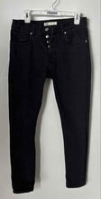 Load image into Gallery viewer, Zara Womens Black Denim Dark Wash Pockets Button Fly Skinny Leg Jeans Size 30
