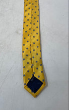 Load image into Gallery viewer, Francesco Rogani Mens Yellow Geometric Silk Adjustable Pointed Tie