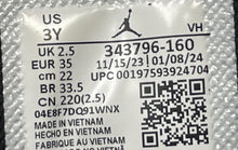 Load image into Gallery viewer, Nike Kids Air Jordan True Flight 343796 White Black Red Sneaker Shoes Size 3Y