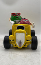 Load image into Gallery viewer, M&M's Red And Green Yellow Collectible M&M Hot-Rod Car Candy Dispenser