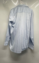 Load image into Gallery viewer, Bugatchi Mens Light Blue Geometric Long Sleeve Spread Collar Dress Shirt Size 16