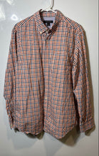 Load image into Gallery viewer, Banana Republic Mens Orange Multi Stripe Long Sleeve Dress Shirt Size L 16-16.5