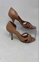 Load image into Gallery viewer, Nine West Womens Pink Leather Open Toe Slip-On Stiletto Pump Heels Size 7M