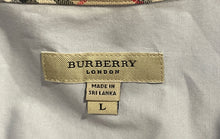 Load image into Gallery viewer, Authentic Burberry London Womens Gray Long Sleeve Button-Up Shirt Size L