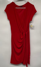 Load image into Gallery viewer, INC International Concepts Womens Varsity Red Faux Wrap Dress Size M With Tag