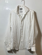 Load image into Gallery viewer, Michael Kors Mens White Slim Fit Stretch Collared Long Sleeve Dress Shirt Size L