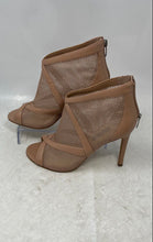 Load image into Gallery viewer, Nine West Womens Ira 2 Taupe Peep Toe Back Zip Stiletto Ankle Booties Size 8M