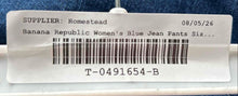 Load image into Gallery viewer, Banana Republic Womens Blue Denim Stretch Wide-Leg Cropped Jeans Size 27/4