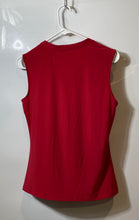 Load image into Gallery viewer, Tommy Hilfiger Womens Red Sleeveless Split Neck Twisted Front Blouse Top Size S