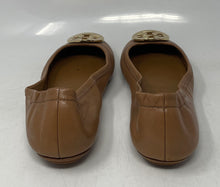 Load image into Gallery viewer, Authentic Tory Burch Womens Minnie Brown Leather Slip-On Ballet Flats Size 5.5