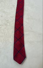Load image into Gallery viewer, City Of London By Ferrell Reed Mens Red Argyle Print Adjustable Pointed Tie